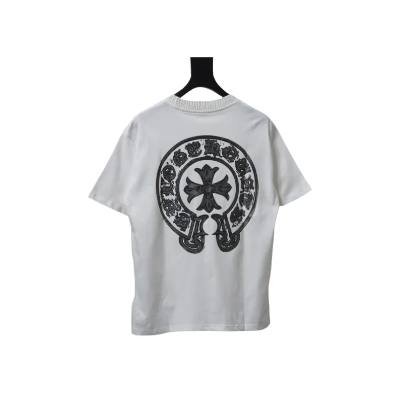 EM Sneakers Chrome Hearts Silver Horseshoe T-shirt White