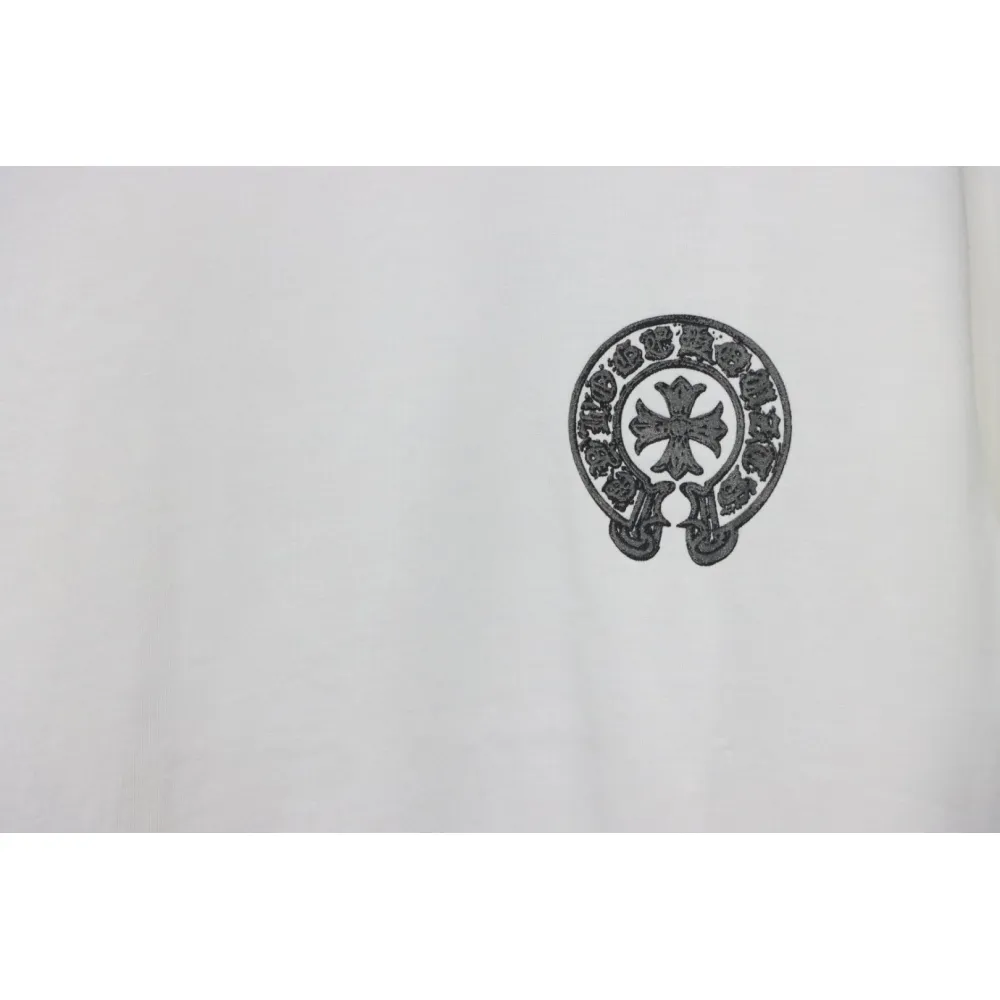EM Sneakers Chrome Hearts Silver Horseshoe T-shirt White