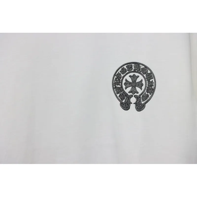 EM Sneakers Chrome Hearts Silver Horseshoe T-shirt White