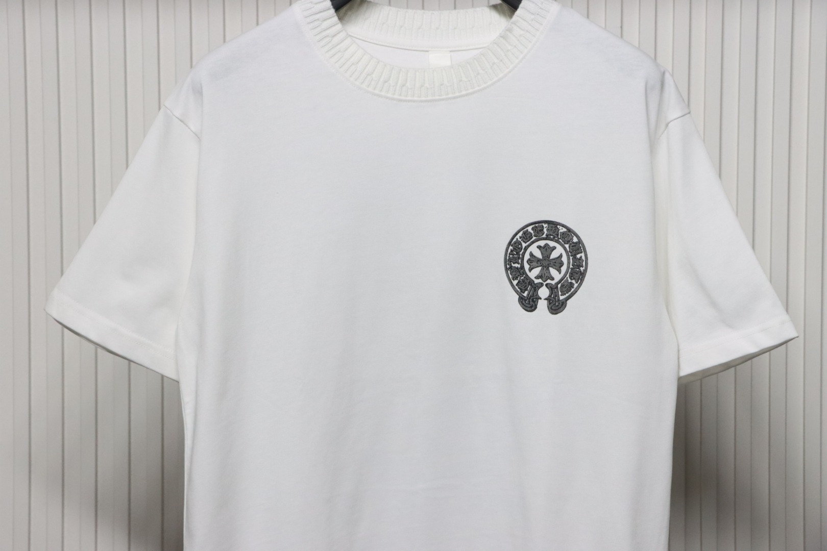 EM Sneakers Chrome Hearts Silver Horseshoe T-shirt White