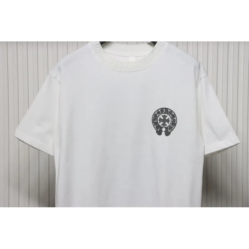 EM Sneakers Chrome Hearts Silver Horseshoe T-shirt White