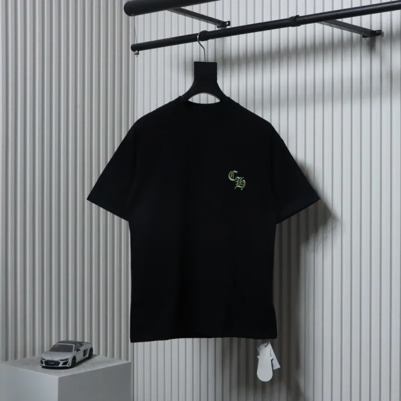 EM Sneakers Chrome Hearts Small Logo Embroidered T-shirt Black