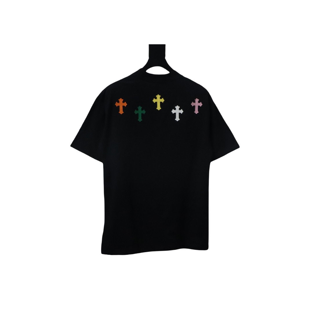 EM Sneakers Chrome Hearts Small Logo Embroidered T-shirt Black