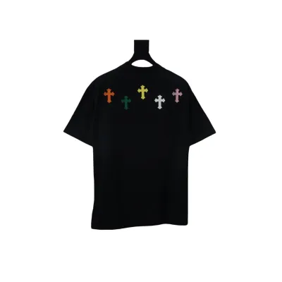 EM Sneakers Chrome Hearts Small Logo Embroidered T-shirt Black 02