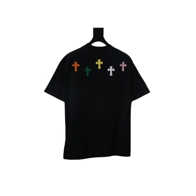 EM Sneakers Chrome Hearts Small Logo Embroidered T-shirt Black 02