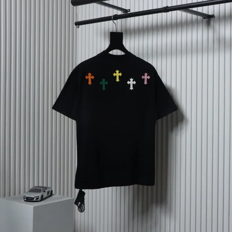 EM Sneakers Chrome Hearts Small Logo Embroidered T-shirt Black