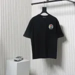 EM Sneakers Chrome Hearts Tricolor Cross Horseshoe Print T-shirt Black