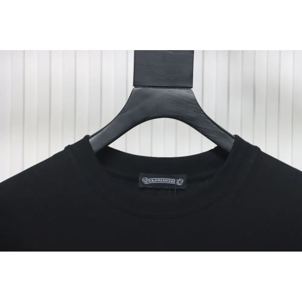 EM Sneakers Chrome Hearts Tricolor Cross Horseshoe Print T-shirt Black