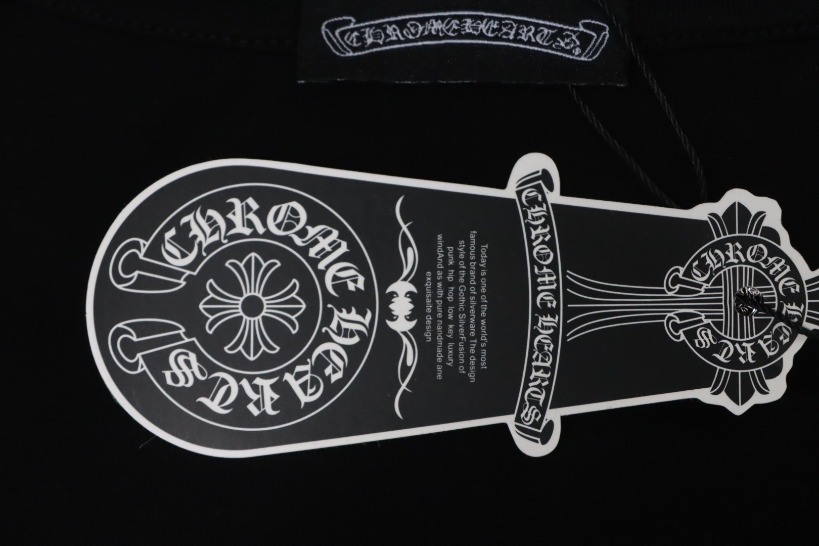 EM Sneakers Chrome Hearts Tricolor Cross Horseshoe Print T-shirt Black