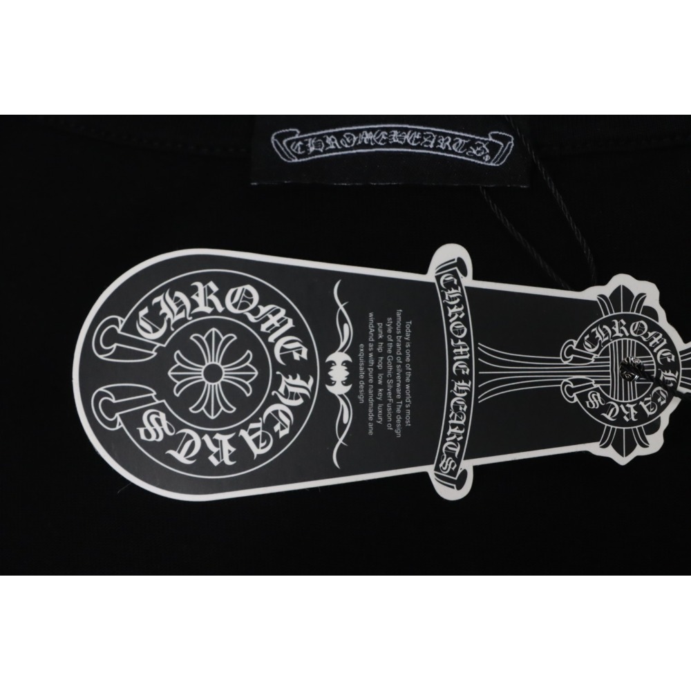 EM Sneakers Chrome Hearts Tricolor Cross Horseshoe Print T-shirt Black