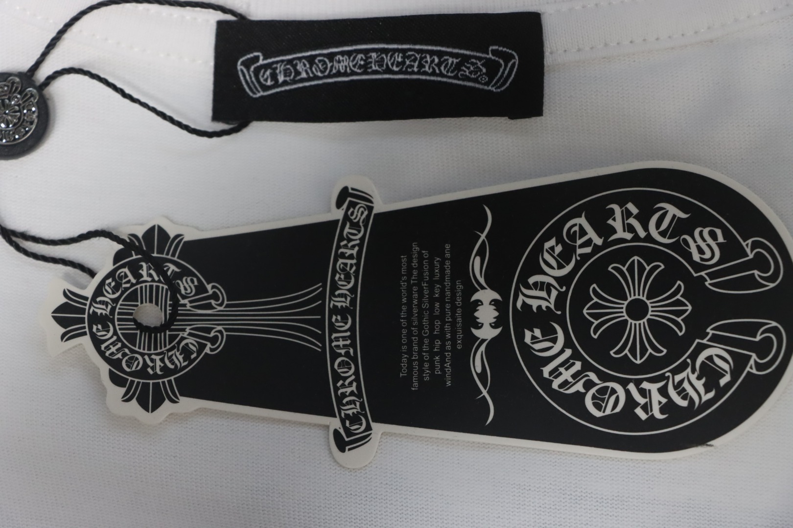 EM Sneakers Chrome Hearts Tricolor Cross Horseshoe Print T-shirt White