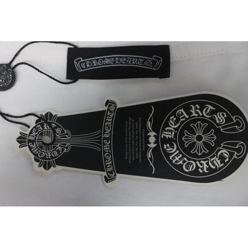 EM Sneakers Chrome Hearts Tricolor Cross Horseshoe Print T-shirt White