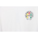 EM Sneakers Chrome Hearts Tricolor Cross Horseshoe Print T-shirt White