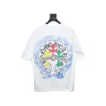 EM Sneakers Chrome Hearts Tricolor Cross Horseshoe Print T-shirt White