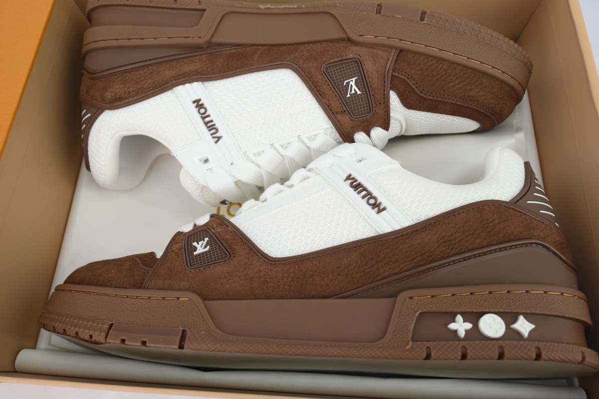 EM Sneakers Louis Vuitton Trainer White Brown