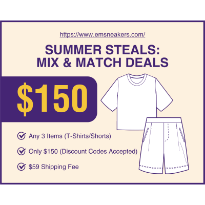 EM Sneakers Summer 3 PIECE COMBO - Choose any 3 T-shirts / Shorts 01