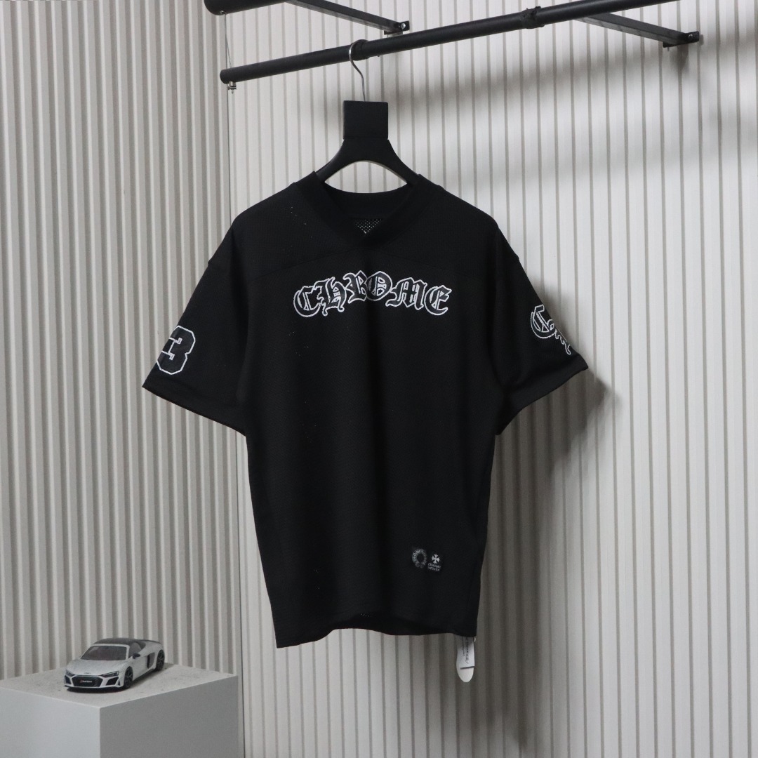 EM Sneakers Chrome Hearts Sanskrit Print Mesh Double Layer Hockey Jersey Sports Set