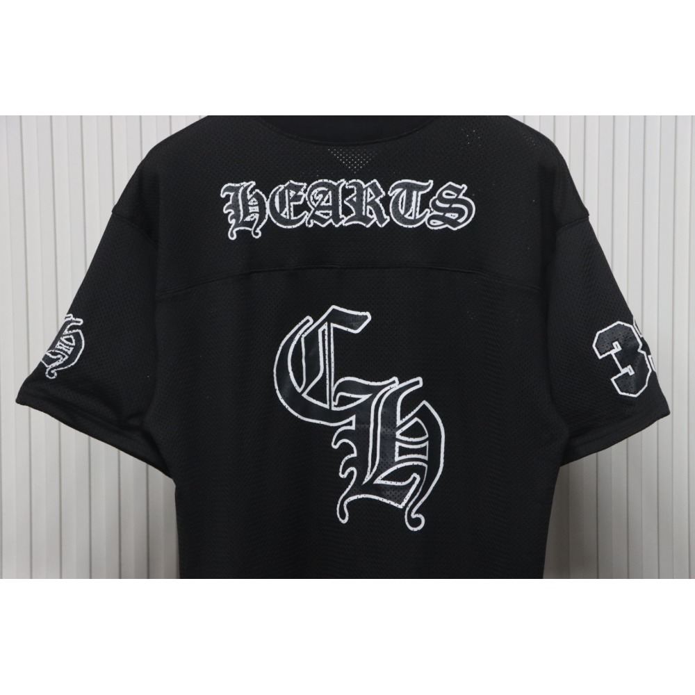 EM Sneakers Chrome Hearts Sanskrit Print Mesh Double Layer Hockey Jersey Sports Set