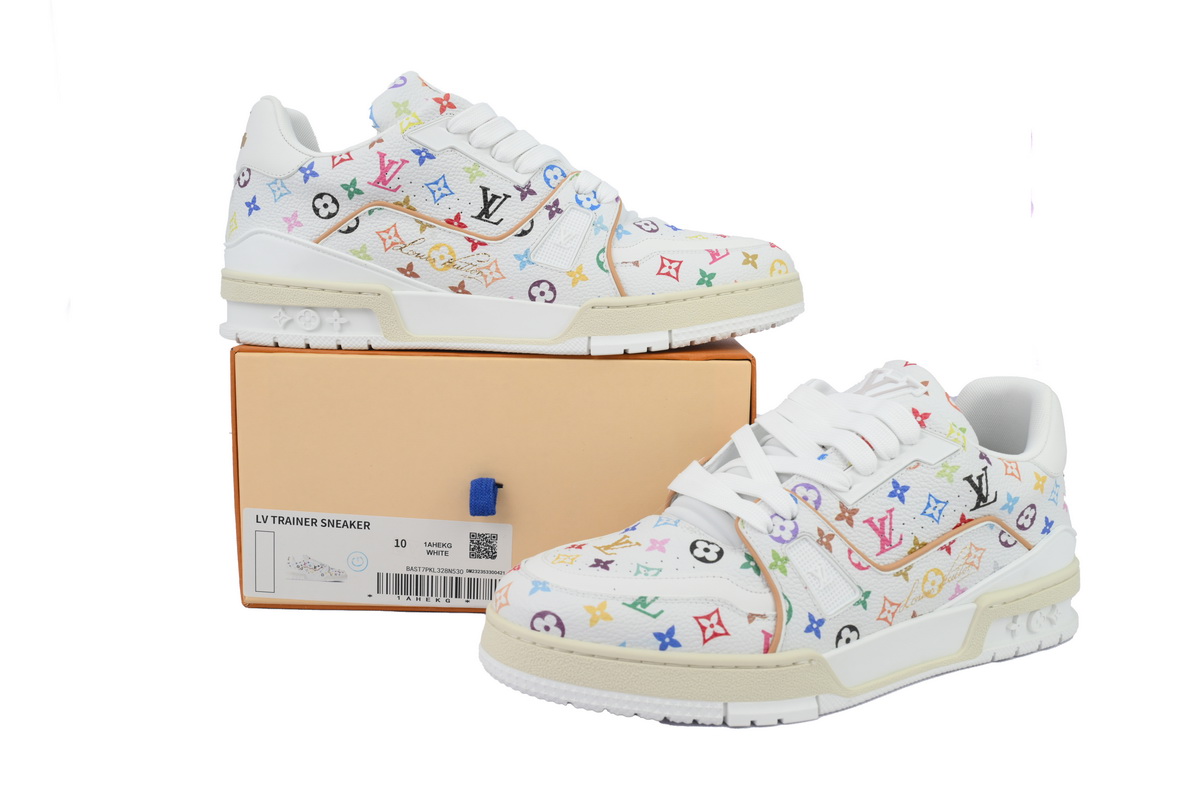 EM Sneakers Louis Vuitton Trainer × Murakami Takashi White