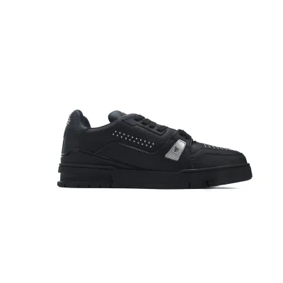 EM Sneakers Louis Vuitton Trainer Black Rivets 02
