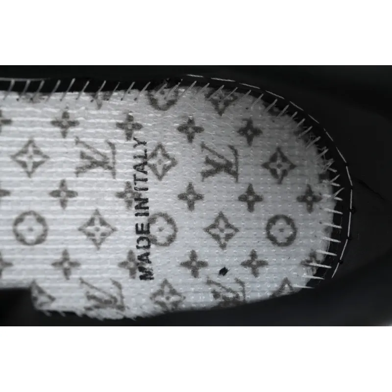 EM Sneakers Louis Vuitton Trainer Black Silver Diamond