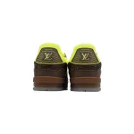 EM Sneakers Louis Vuitton Trainer Brown Green Diamond