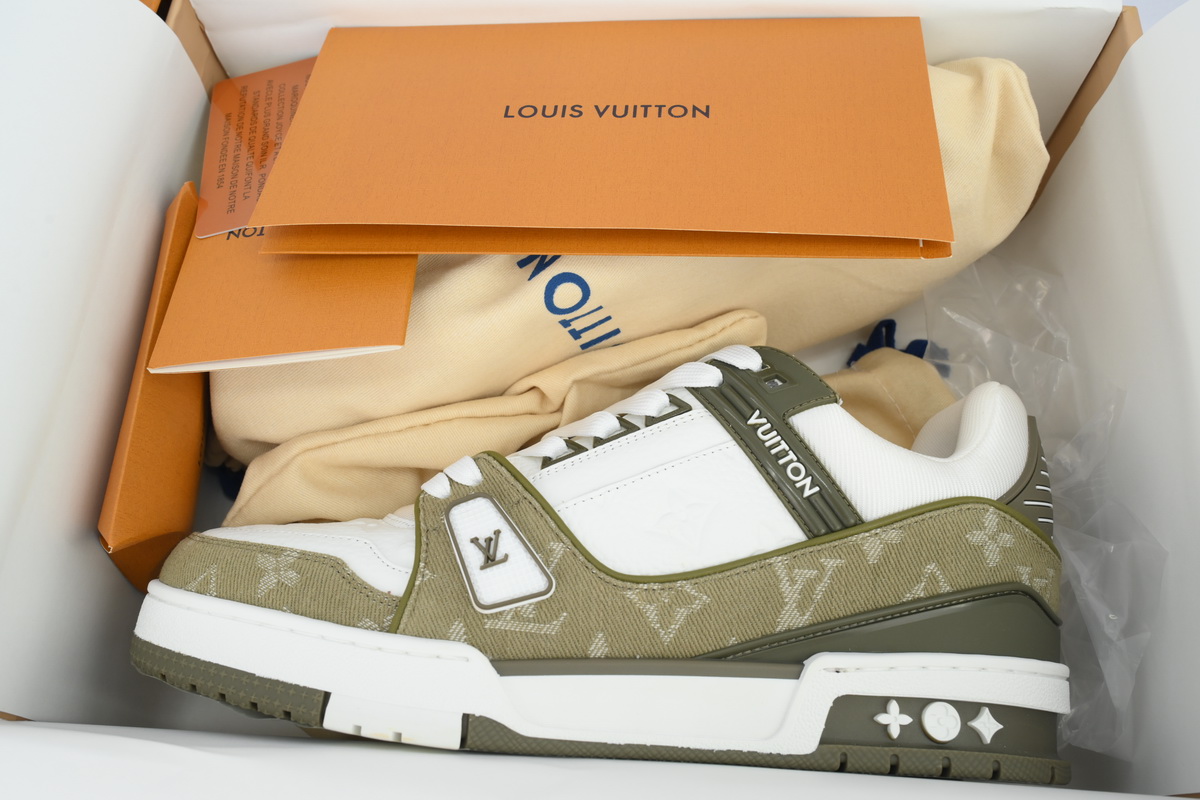 EM Sneakers Louis Vuitton Trainer Military Green Cowboy