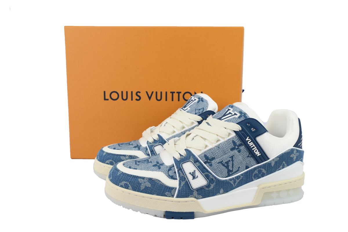 EM Sneakers Louis Vuitton Trainer Sneaker Denim Monogram