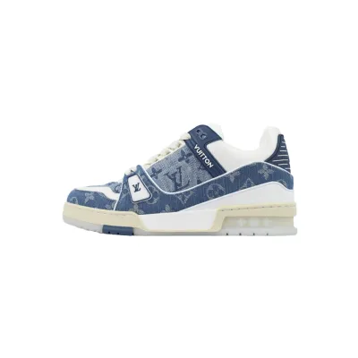 EM Sneakers Louis Vuitton Trainer Sneaker Denim Monogram 01