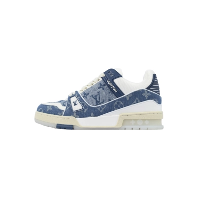 EM Sneakers Louis Vuitton Trainer Sneaker Denim Monogram 01