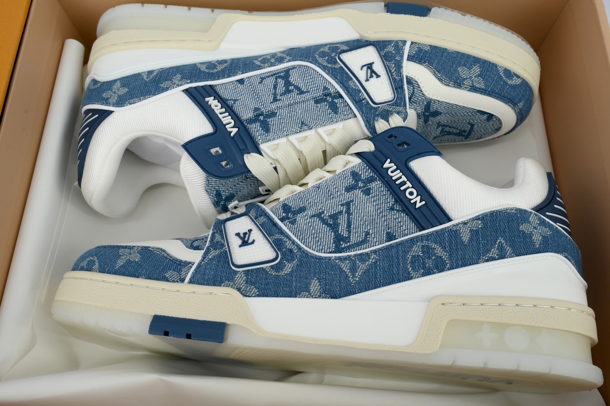 EM Sneakers Louis Vuitton Trainer Sneaker Denim Monogram