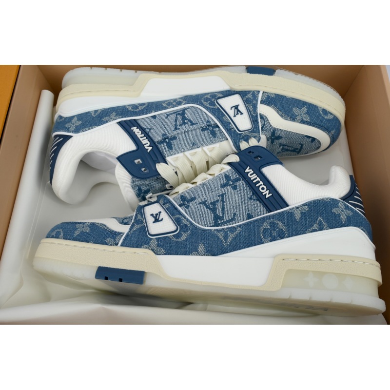EM Sneakers Louis Vuitton Trainer Sneaker Denim Monogram
