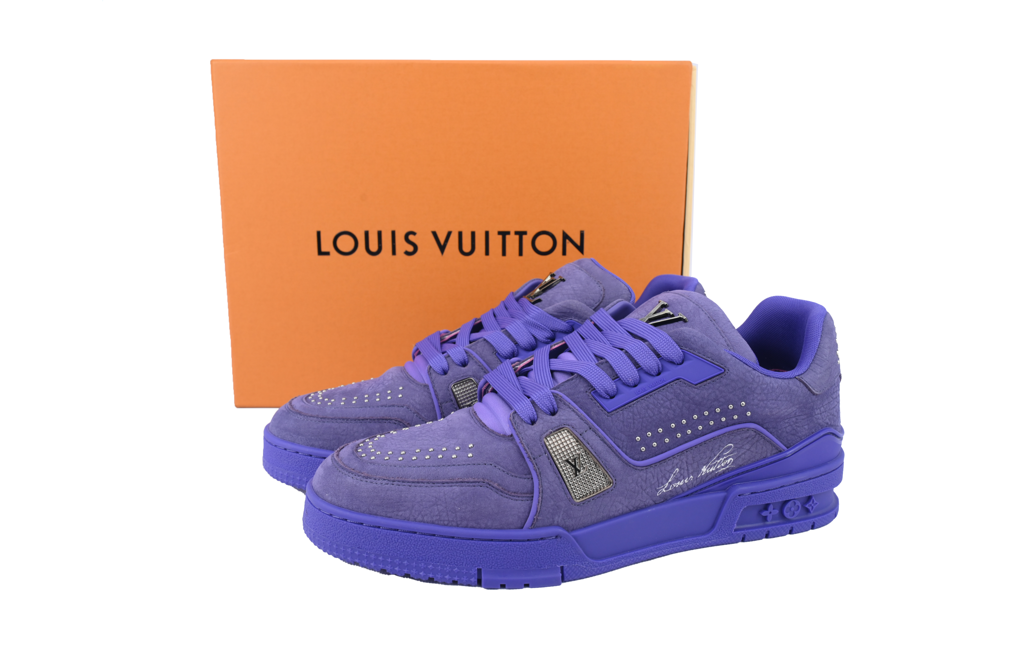 EM Sneakers Louis Vuitton Trainer Sneaker Purple Rivet