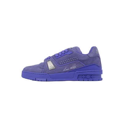 EM Sneakers Louis Vuitton Trainer Sneaker Purple Rivet 01