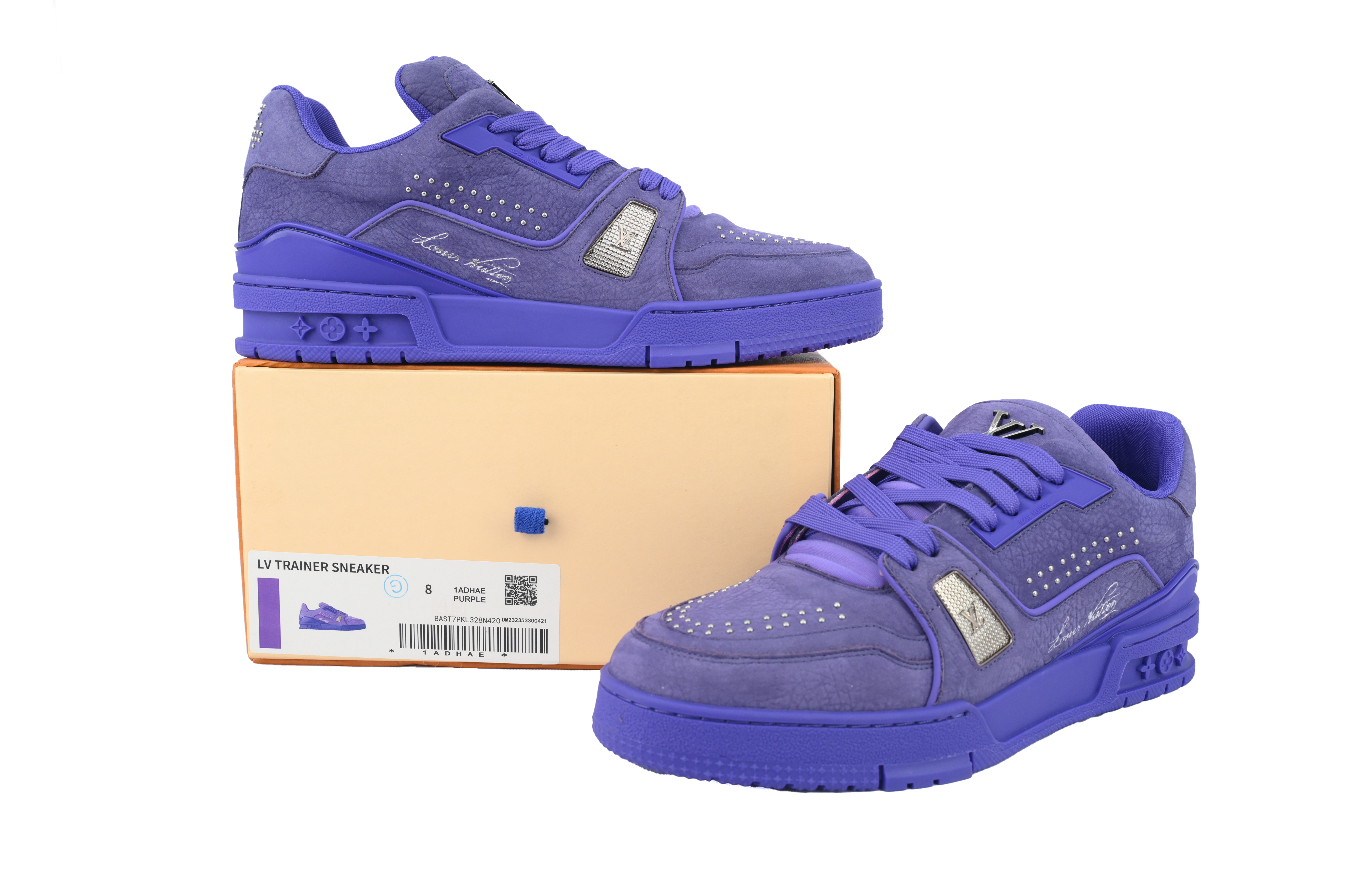 EM Sneakers Louis Vuitton Trainer Sneaker Purple Rivet