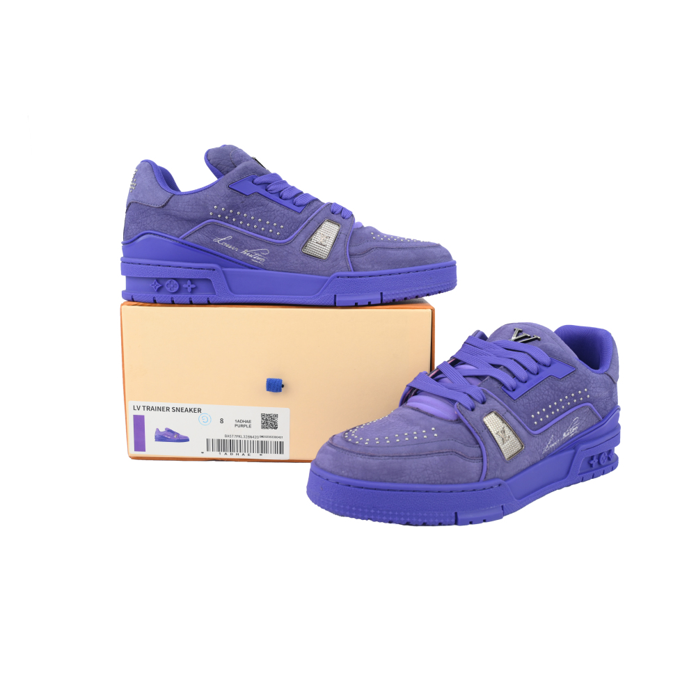 EM Sneakers Louis Vuitton Trainer Sneaker Purple Rivet
