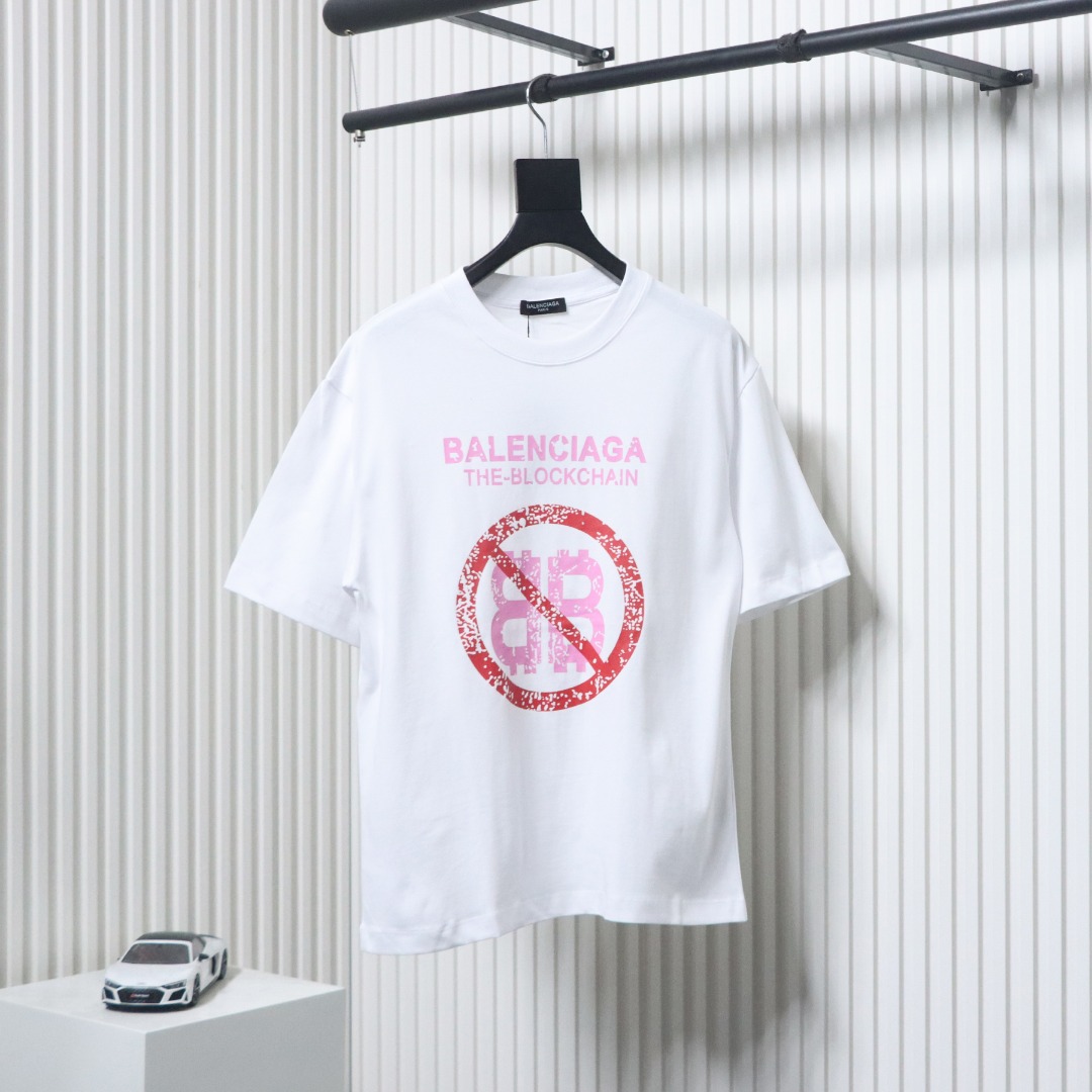 EM Sneakers Balenciaga 24ss Double B No Passing Print T-shirt White