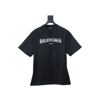 EM Sneakers Balenciaga 24ss Sanskrit Letters 3D Print T-shirt Black 01