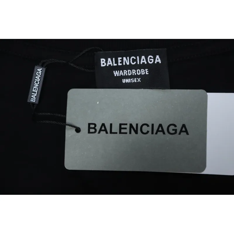 EM Sneakers Balenciaga 24ss Valentine's Day Collection Heart Print Black T-shirt