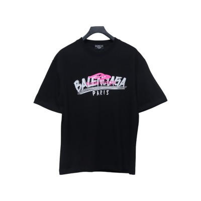 EM Sneakers Balenciaga 25ss 3M Printed Lettero Logo T-shirt Black 01