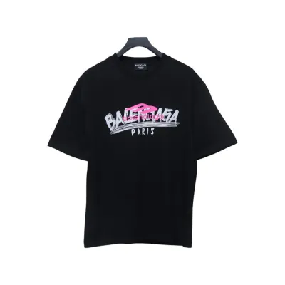 EM Sneakers Balenciaga 25ss 3M Printed Lettero Logo T-shirt Black 01