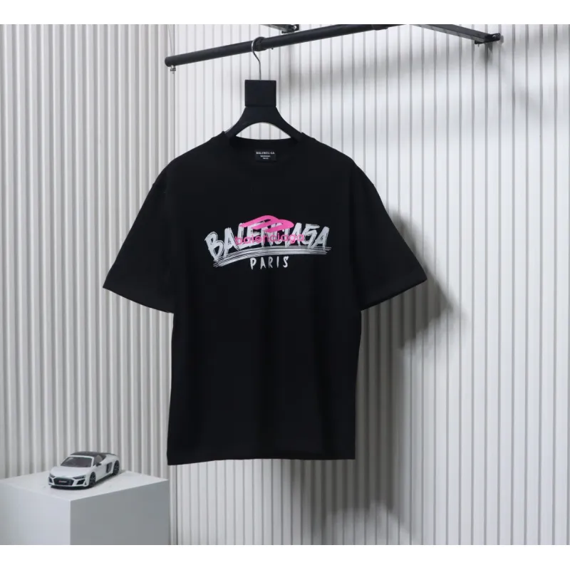 EM Sneakers Balenciaga 25ss 3M Printed Lettero Logo T-shirt Black