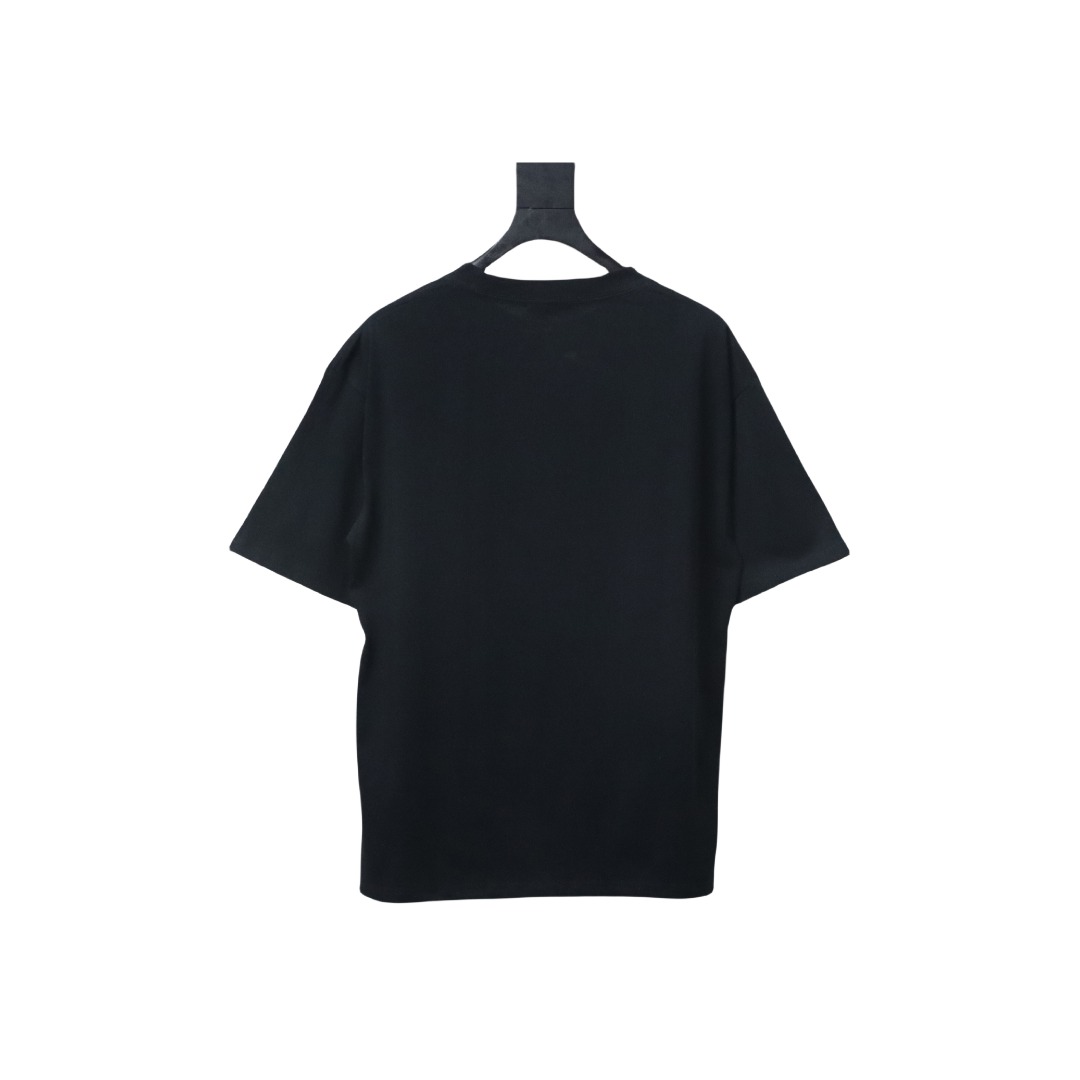 EM Sneakers Balenciaga 25SS Collar Lettering T-shirt Black