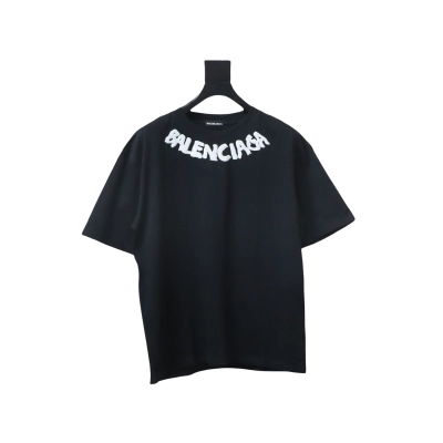 EM Sneakers Balenciaga 25SS Collar Lettering T-shirt Black 01