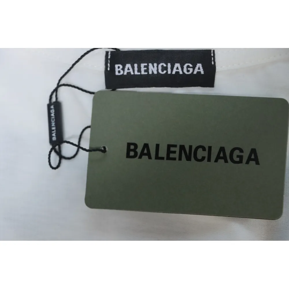 EM Sneakers Balenciaga 25SS Collar Lettering T-shirt White