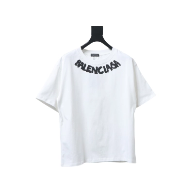 EM Sneakers Balenciaga 25SS Collar Lettering T-shirt White 01