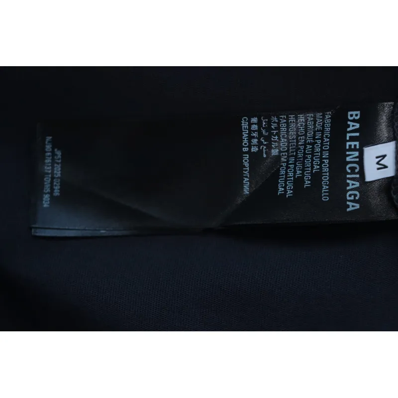 EM Sneakers Balenciaga 25ss LION CLUB Embroidered Logo T-shirt Black