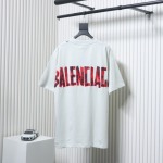 EM Sneakers Balenciaga 25ss Red Tape Print T-shirt White