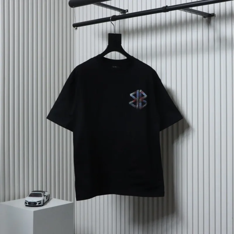 EM Sneakers Balenciaga Hand-painted Coke Pattern Crew Neck T-shirt Black