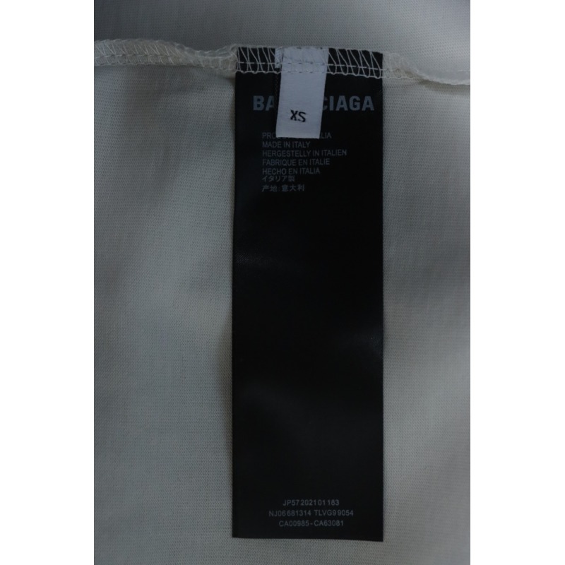 EM Sneakers Balenciaga Hand-painted Coke Pattern Crew Neck T-shirt White